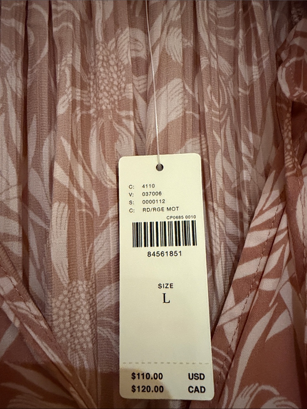 Anthropologie Dusty Rose Floral Ruffle-Trim Button Blouse - Picture 2 of 6